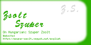 zsolt szuper business card